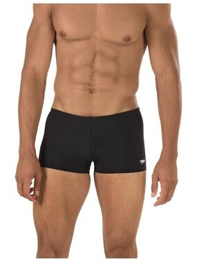 Brand New-Speedo Men's Endurance+ Square Leg Swim Shorts - Black
